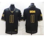 Men's Philadelphia Eagles #11 A. J. Brown 2020 Black Gold Salute To Service Limited Stitched NFL Jersey