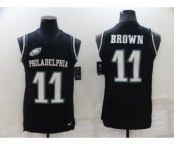 Men's Philadelphia Eagles #11 A. J. Brown Black Alternate Men's Stitched NFL Limited Rush Tank Top Jersey