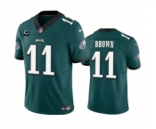 Men's Philadelphia Eagles #11 A. J. Brown Green 2023 F.U.S.E. With 1-Star C Patch Vapor Untouchable Limited Football Stitched Jerseys