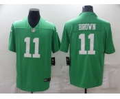 Men's Philadelphia Eagles #11 A. J. Brown Green Vapor Untouchable Limited Stitched Jersey