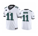 Men's Philadelphia Eagles #11 A. J. Brown White 2023 F.U.S.E. With 1-Star C Patch Vapor Untouchable Limited Football Stitched Jersey