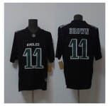 Men's Philadelphia Eagles #11 A.J. Brown Black 2024 F.U.S.E. Vapor Untouchable Limited Football Stitched Jersey