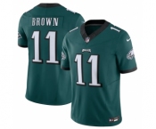 Men's Philadelphia Eagles #11 A.J. Brown Green 2023 F.U.S.E. Vapor Untouchable Limited Stitched Football Jersey