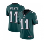 Men's Philadelphia Eagles #11 Carson Wentz Midnight Green Team Color Vapor Untouchable Limited Player Football Jersey