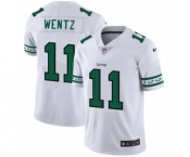 Men's Philadelphia Eagles #11 Carson Wentz White Team Logo Cool Edition Jersey