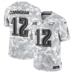 Men's Philadelphia Eagles #12 Randall Cunningham 2024 F.U.S.E Arctic Camo Salute To Service Limited Stitched Football Jersey