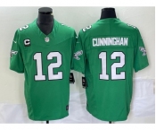 Men's Philadelphia Eagles #12 Randall Cunningham Green 2023 F.U.S.E. Vapor Untouchable With C Patch Stitched Football Jersey