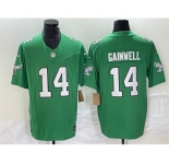Men's Philadelphia Eagles #14 Kenneth Gainwell Green 2023 F.U.S.E. Vapor Untouchable Football Stitched Jersey
