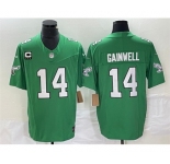 Men's Philadelphia Eagles #14 Kenneth Gainwell Green 2023 F.U.S.E. With C Patch Vapor Untouchable Football Stitched Jersey