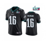 Men's Philadelphia Eagles #16 Quez Watkins Black Super Bowl LVII Vapor Untouchable Limited Stitched Jersey