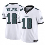 Men's Philadelphia Eagles #18 Avery Williams White 2024 New F.U.S.E. Vapor Untouchable Limited Football Stitched Jersey