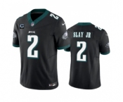 Men's Philadelphia Eagles #2 Darius Slay JR Black 2023 F.U.S.E. With 2-Star C Patch Vapor Untouchable Limited Football Stitched Jersey