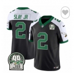 Men's Philadelphia Eagles #2 Darius Slay JR Black White F.U.S.E. Vapor Untouchable Limited 2024 Stitched Football Jersey