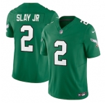Men's Philadelphia Eagles #2 Darius Slay JR Green 2023 F.U.S.E. Vapor Limited Throwback Jersey