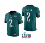 Men's Philadelphia Eagles #2 Darius Slay JR Green Super Bowl LVII Patch Vapor Untouchable Limited Stitched Jersey