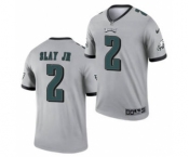 Men's Philadelphia Eagles #2 Darius Slay JR Silver 2021 Inverted Legend Stitched Jersey