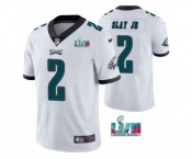 Men's Philadelphia Eagles #2 Darius Slay JR White Super Bowl LVII Patch Vapor Untouchable Limited Stitched Jersey