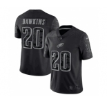 Men's Philadelphia Eagles #20 Brian Dawkins Black Reflective Limited Stitched Football Jersey