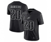 Men's Philadelphia Eagles #20 Brian Dawkins Black Reflective Limited Stitched Football Jersey