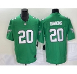 Men's Philadelphia Eagles #20 Brian Dawkins Green 2023 F.U.S.E. Vapor Untouchable Stitched Football Jersey