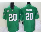 Men's Philadelphia Eagles #20 Brian Dawkins Green 2023 F.U.S.E. Vapor Untouchable With C Patch Stitched Football Jersey