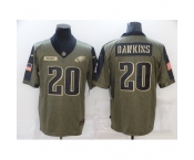 Men's Philadelphia Eagles #20 Brian Dawkins Nike Olive 2021 Salute To Service Limited Player Jersey
