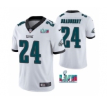 Men's Philadelphia Eagles #24 James Bradberry White Super Bowl LVII Vapor Untouchable Limited Stitched Jersey