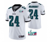 Men's Philadelphia Eagles #24 James Bradberry White Super Bowl LVII Vapor Untouchable Limited Stitched Jersey