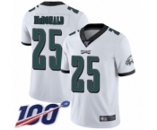 Men's Philadelphia Eagles #25 Tommy McDonald White Vapor Untouchable Limited Player 100th Season Football Jersey