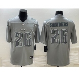 Men's Philadelphia Eagles #26 Miles Sanders Gray Atmosphere Fashion Stitched Jersey