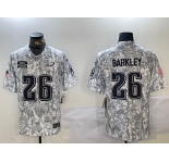 Men's Philadelphia Eagles #26 Saquon Barkley 2024 F.U.S.E Arctic Camo Salute To Service Limited Stitched Football Jersey