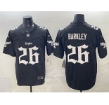 Men's Philadelphia Eagles #26 Saquon Barkley Black 2025 F.U.S.E. 'Gothic Philly Edition' Vapor Limited Stitched Football Jersey