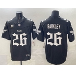 Men's Philadelphia Eagles #26 Saquon Barkley Black 2025 F.U.S.E. 'Gothic Philly Edition' With 3-Star C Patch Vapor Limited Stitched Football Jersey