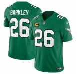 Men's Philadelphia Eagles #26 Saquon Barkley Kelly Green 2025 F.U.S.E. With 4-Star C Patch Vapor Untouchable Limited Throwback Football Stitched Jersey