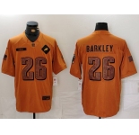 Men's Philadelphia Eagles #26 Saquon Barkley Limited Brown 2023 Salute To Service Jersey