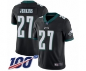Men's Philadelphia Eagles #27 Malcolm Jenkins Black Alternate Vapor Untouchable Limited Player 100th Season Football Jersey