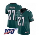 Men's Philadelphia Eagles #27 Malcolm Jenkins Midnight Green Team Color Vapor Untouchable Limited Player 100th Season Football Jersey