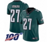 Men's Philadelphia Eagles #27 Malcolm Jenkins Midnight Green Team Color Vapor Untouchable Limited Player 100th Season Football Jersey