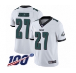 Men's Philadelphia Eagles #27 Malcolm Jenkins White Vapor Untouchable Limited Player 100th Season Football Jersey