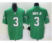 Men's Philadelphia Eagles #3 Nolan Smith JR Green 2023 F.U.S.E. Vapor Untouchable Stitched Football Jersey