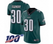 Men's Philadelphia Eagles #30 Corey Clement Midnight Green Team Color Vapor Untouchable Limited Player 100th Season Football Jersey