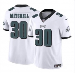 Men's Philadelphia Eagles #30 Quinyon Mitchell White 2024 Draft F.U.S.E Vapor Untouchable Limited Football Stitched Jersey