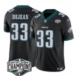 Men's Philadelphia Eagles #33 Cooper DeJean Black 2024 New NFC East Champions F.U.S.E. Vapor Untouchable Limited Stitched Football Jersey