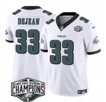 Men's Philadelphia Eagles #33 Cooper DeJean White 2024 New NFC East Champions F.U.S.E. Vapor Untouchable Limited Stitched Football Jersey