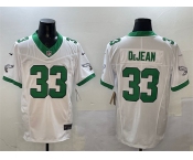Men's Philadelphia Eagles #33 Cooper DeJean White F.U.S.E Vapor Untouchable Limited Stitched Football Jersey