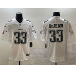 Men's Philadelphia Eagles #33 Cooper DeJean White Fashion New Vapor Untouchable Limited Stitched Football Jersey