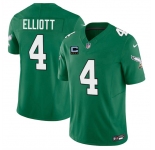 Men's Philadelphia Eagles #4 Jake Elliott Kelly Green 2025 F.U.S.E. With 4-Star C Patch Vapor Untouchable Limited Throwback Stitched Football Jersey
