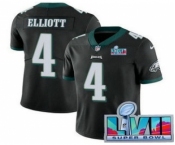 Men's Philadelphia Eagles #4 Jake Elliott Limited Black Super Bowl LVII Vapor Jersey