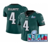 Men's Philadelphia Eagles #4 Jake Elliott Limited Green Super Bowl LVII Vapor Jersey