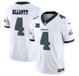 Men's Philadelphia Eagles #4 Jake Elliott White 2025 F.U.S.E. With 4-Star C Patch Vapor Untouchable Limited Stitched Football Jersey
